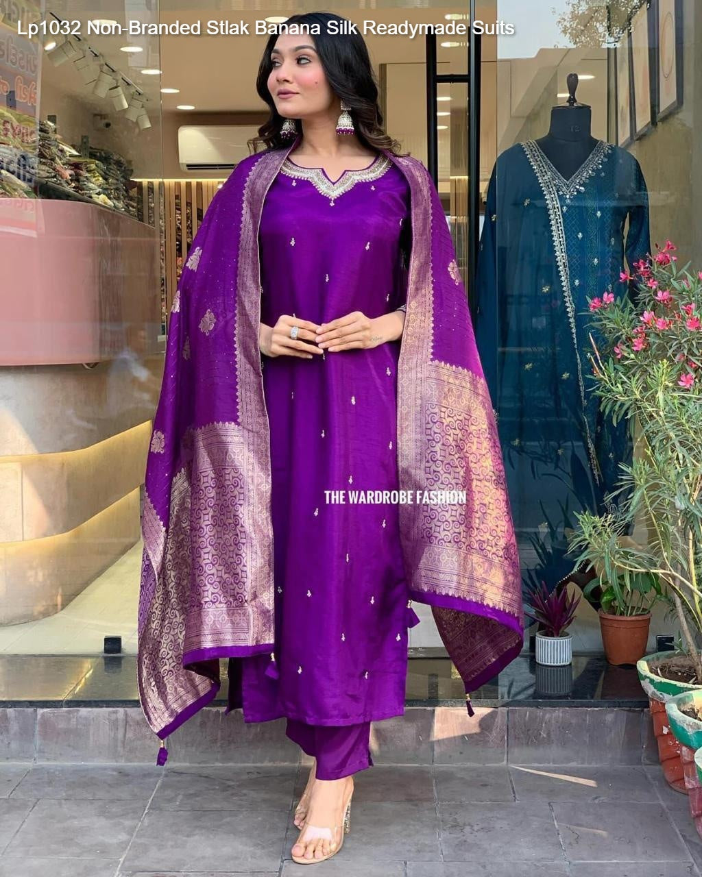 Lp1032 Non-Branded Stlak Banana Silk Readymade Suits