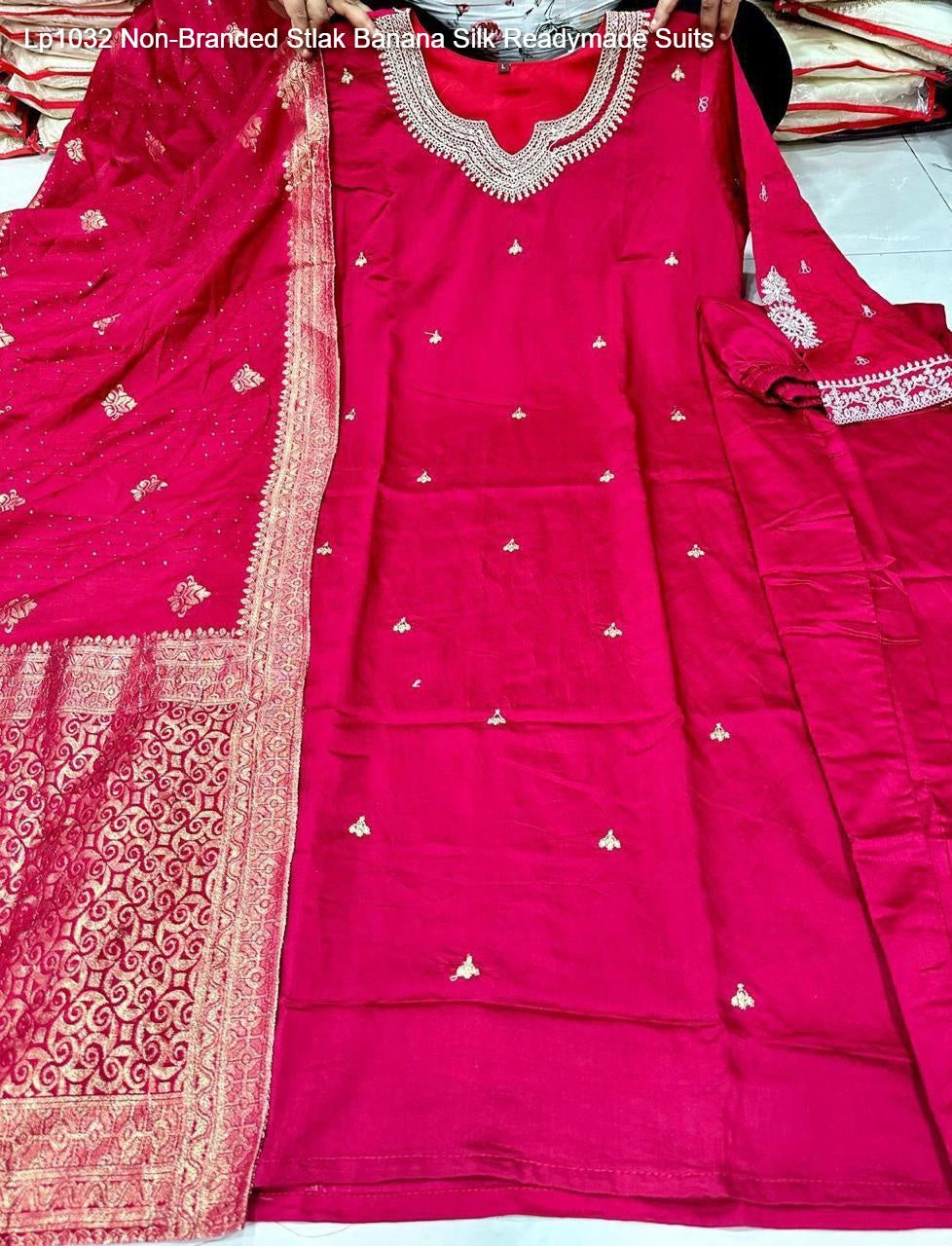 Lp1032 Non-Branded Stlak Banana Silk Readymade Suits