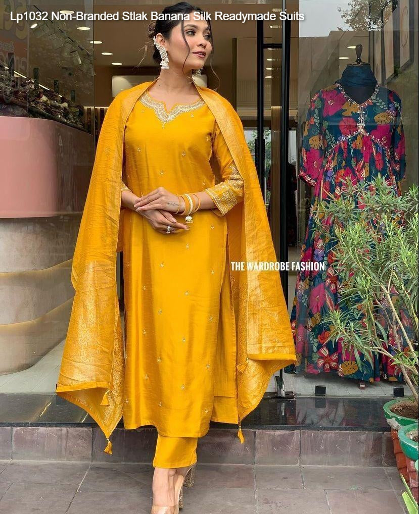 Lp1032 Non-Branded Stlak Banana Silk Readymade Suits