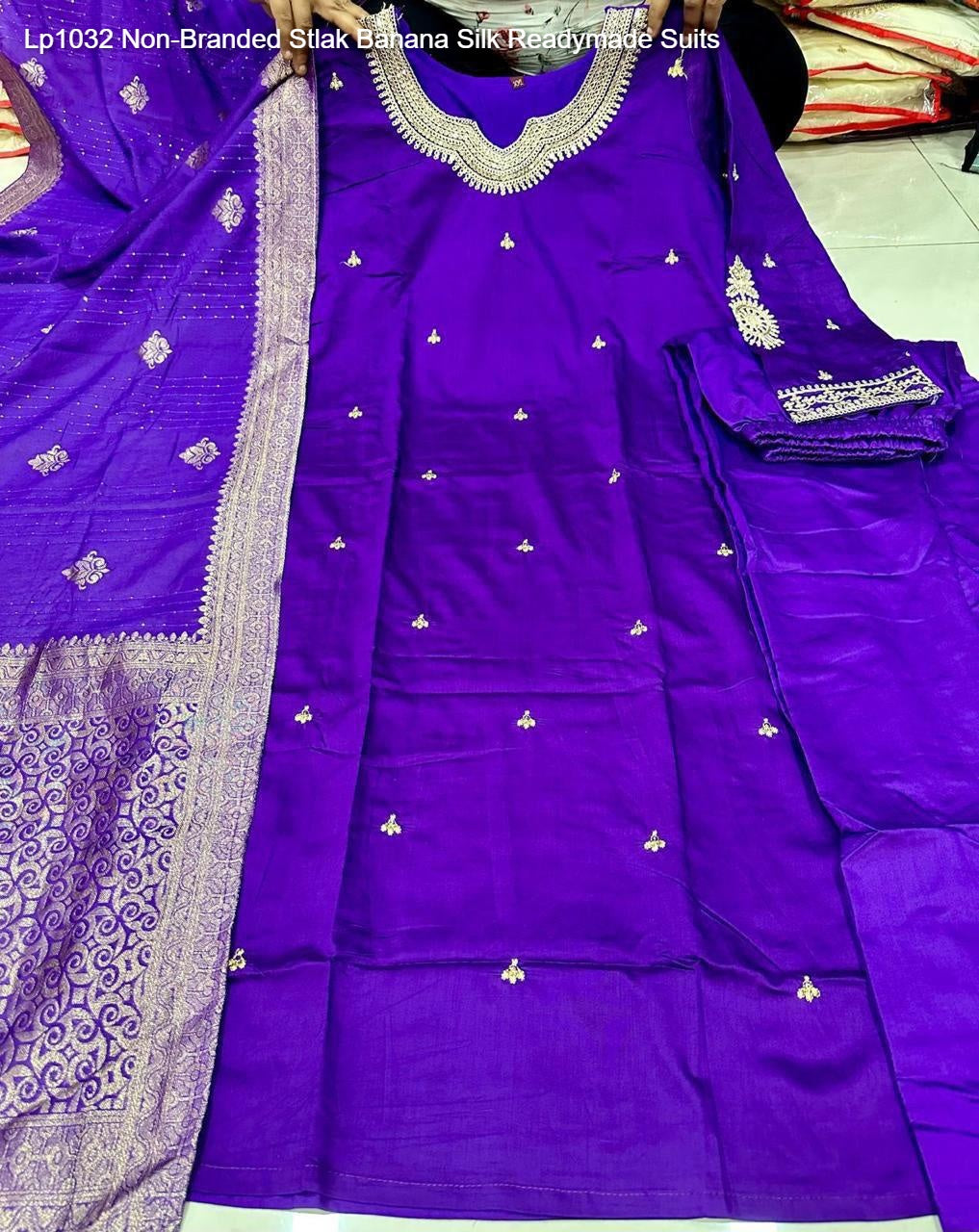 Lp1032 Non-Branded Stlak Banana Silk Readymade Suits