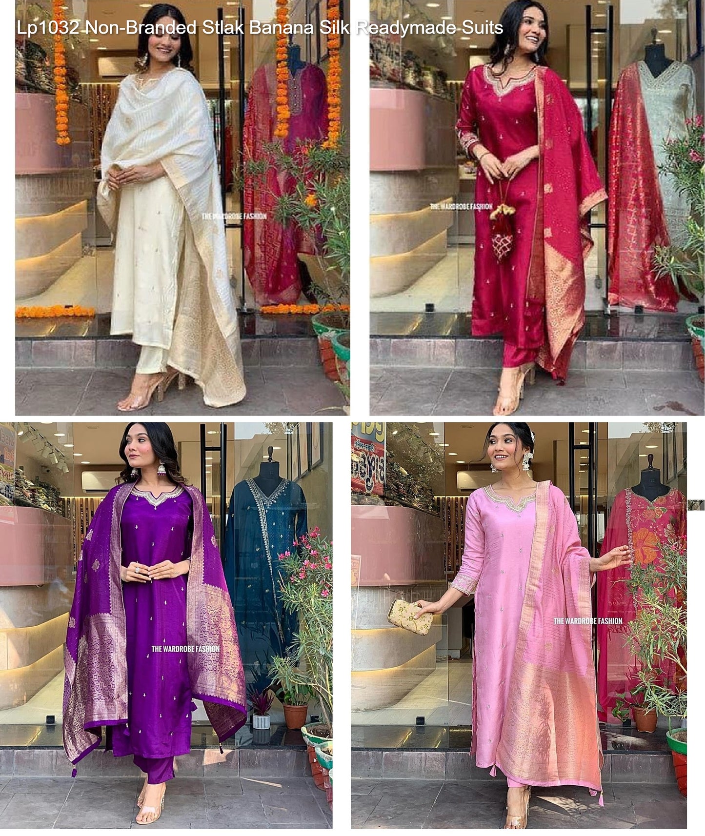 Lp1032 Non-Branded Stlak Banana Silk Readymade Suits