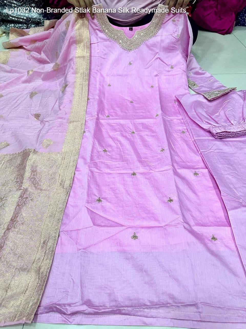 Lp1032 Non-Branded Stlak Banana Silk Readymade Suits