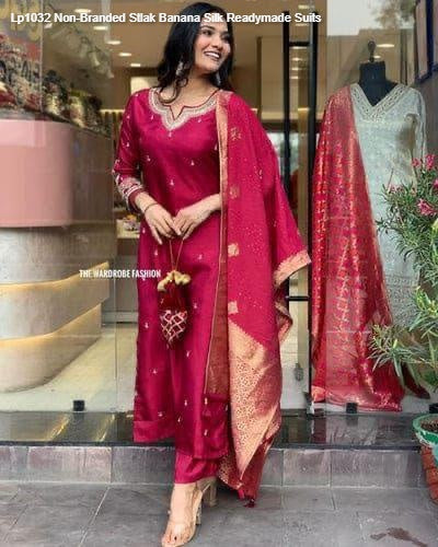 Lp1032 Non-Branded Stlak Banana Silk Readymade Suits