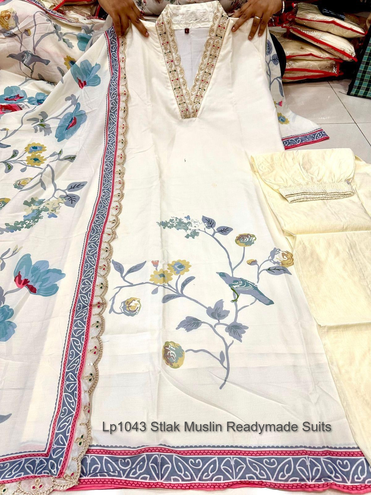 Lp1043 Stlak Muslin Readymade Suits