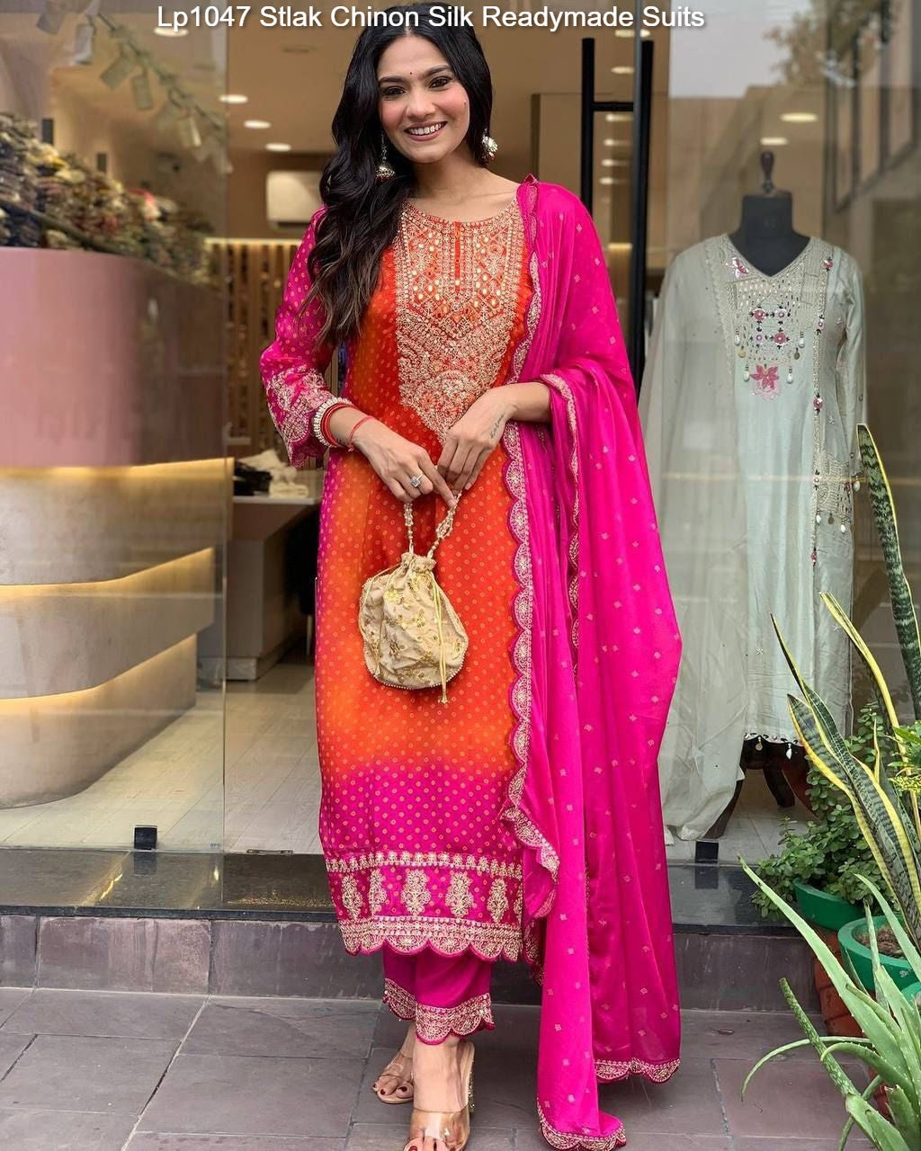 Lp1047 Stlak Chinon Silk Readymade Suits