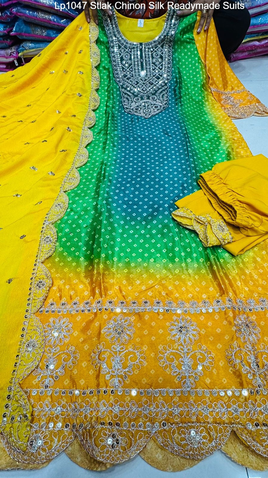 Lp1047 Stlak Chinon Silk Readymade Suits