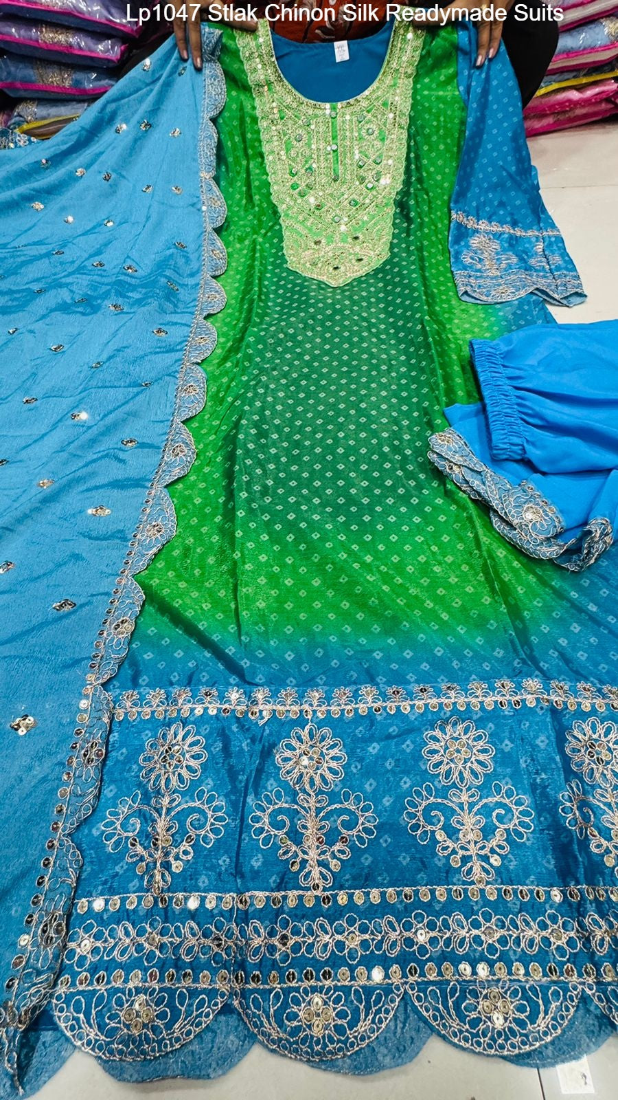 Lp1047 Stlak Chinon Silk Readymade Suits