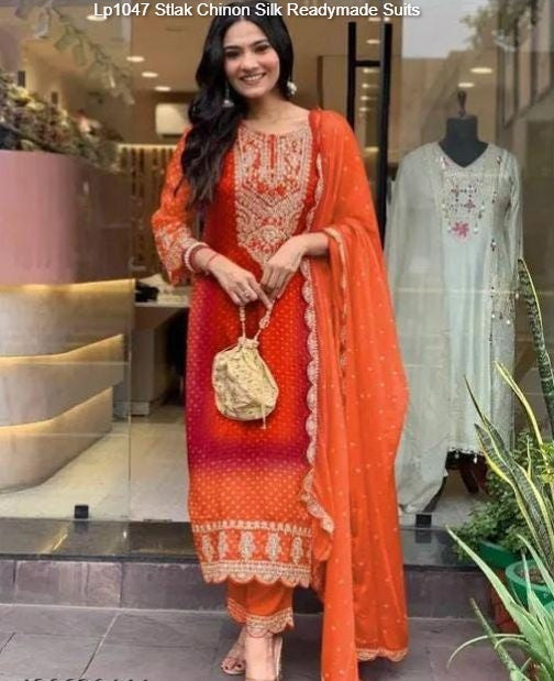 Lp1047 Stlak Chinon Silk Readymade Suits
