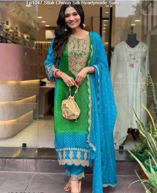 Lp1047 Stlak Chinon Silk Readymade Suits