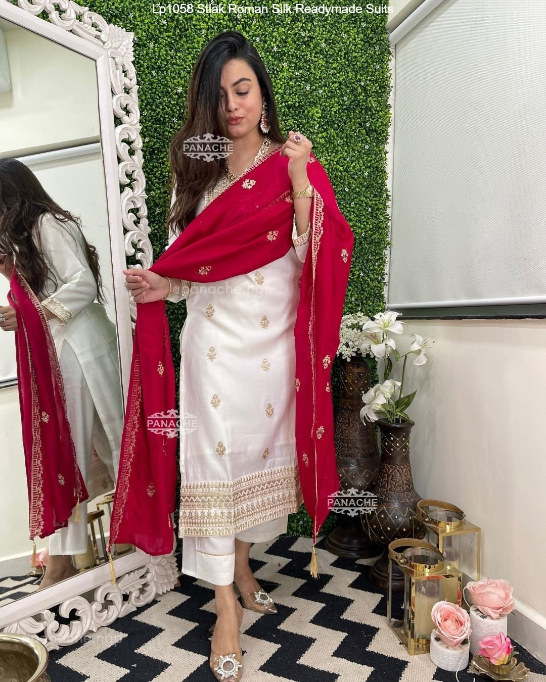 Lp1058 Stlak Roman Silk Readymade Suits