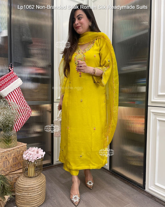 Lp1062 Non-Branded Stlak Roman Silk Readymade Suits