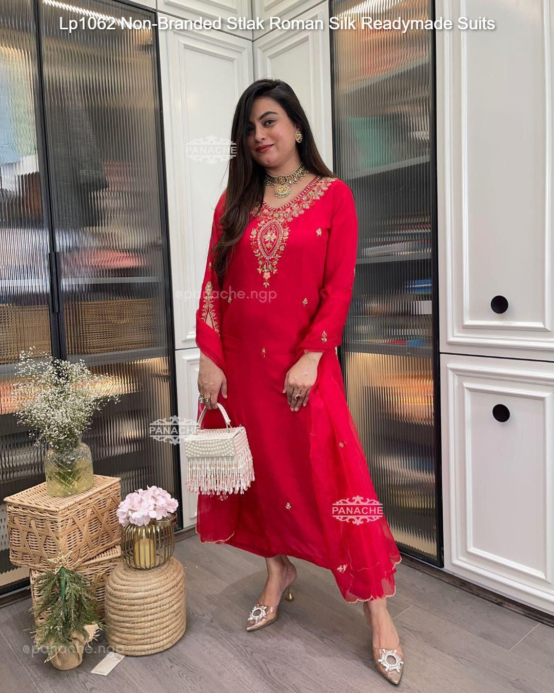 Lp1062 Non-Branded Stlak Roman Silk Readymade Suits