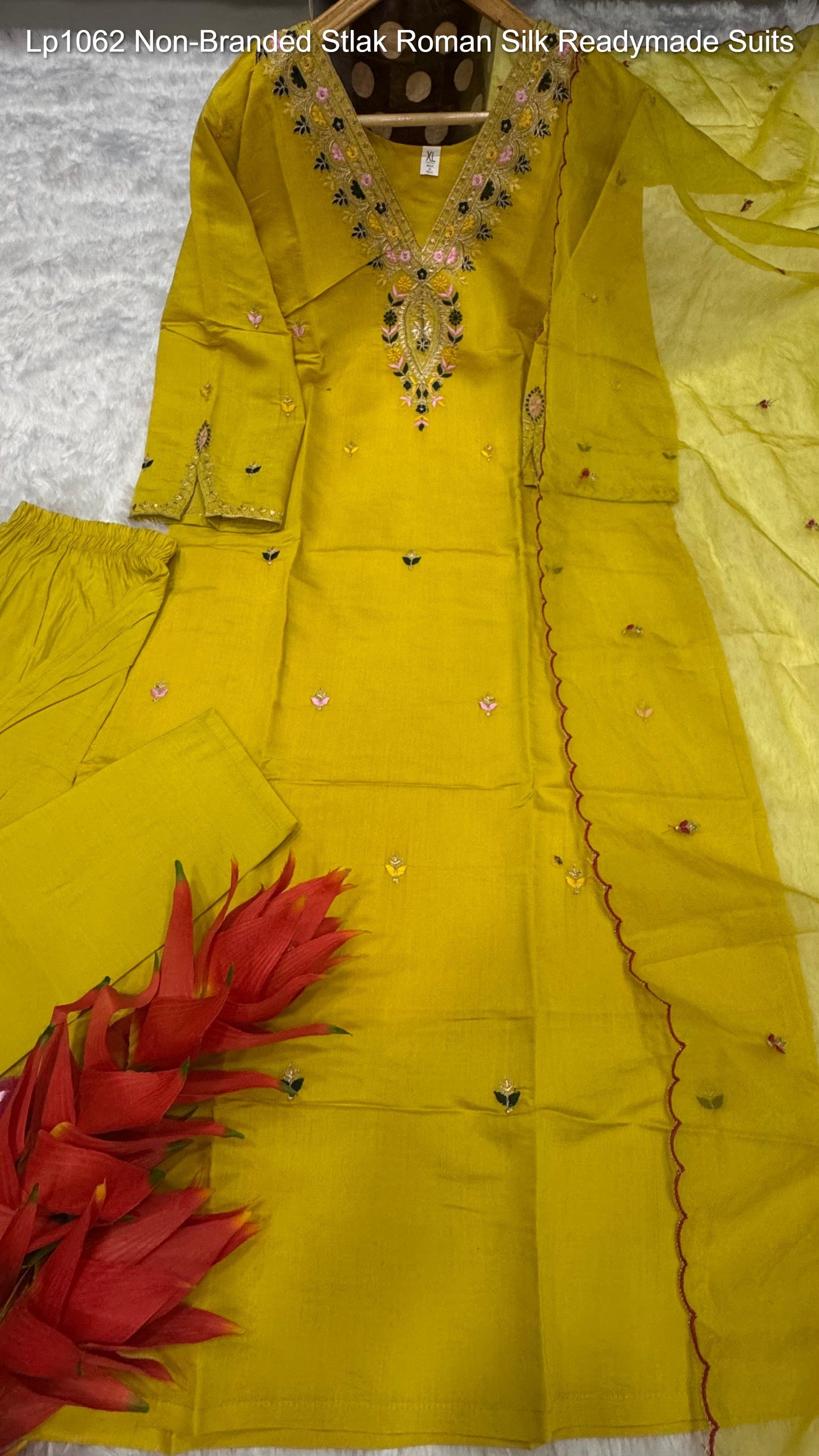 Lp1062 Non-Branded Stlak Roman Silk Readymade Suits