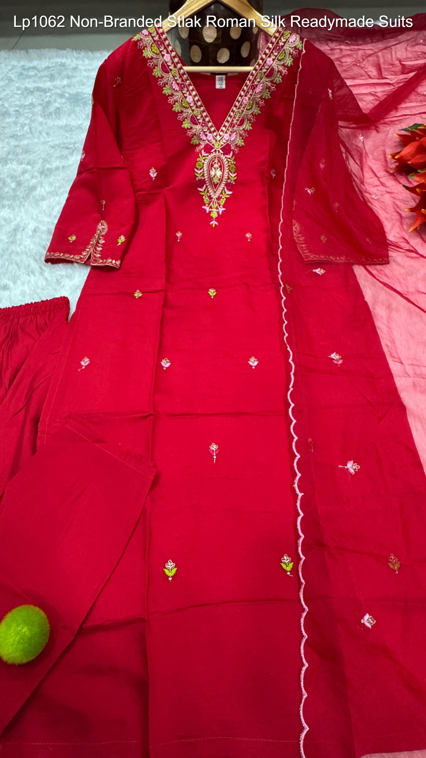 Lp1062 Non-Branded Stlak Roman Silk Readymade Suits