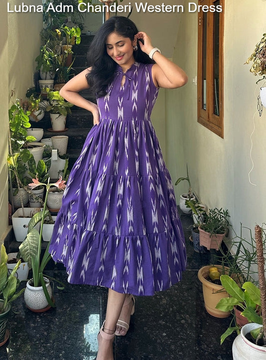 Lubna Adm Chanderi Western Dress