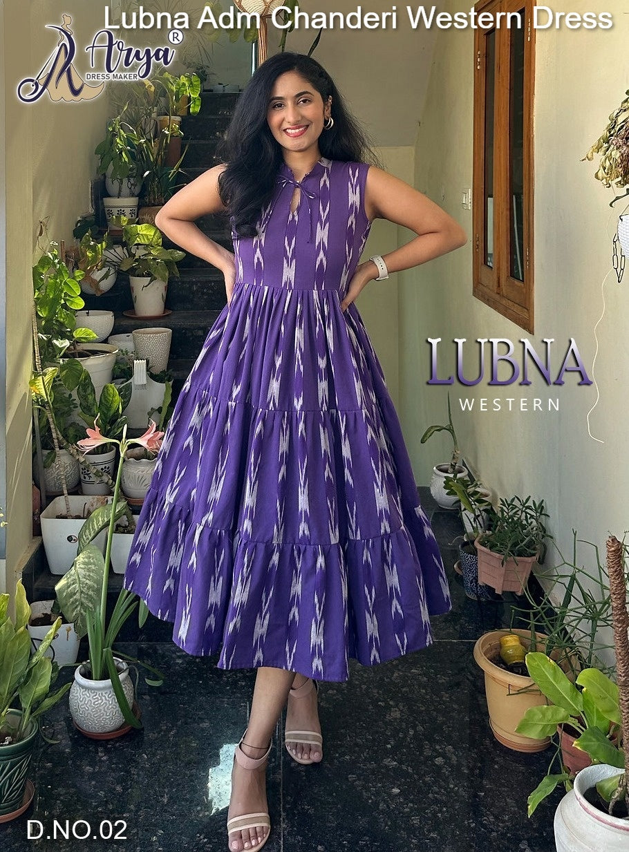 Lubna Adm Chanderi Western Dress