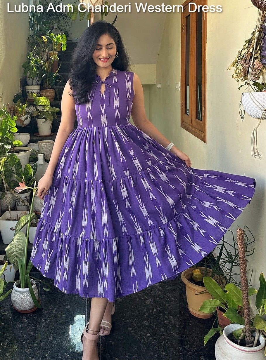 Lubna Adm Chanderi Western Dress