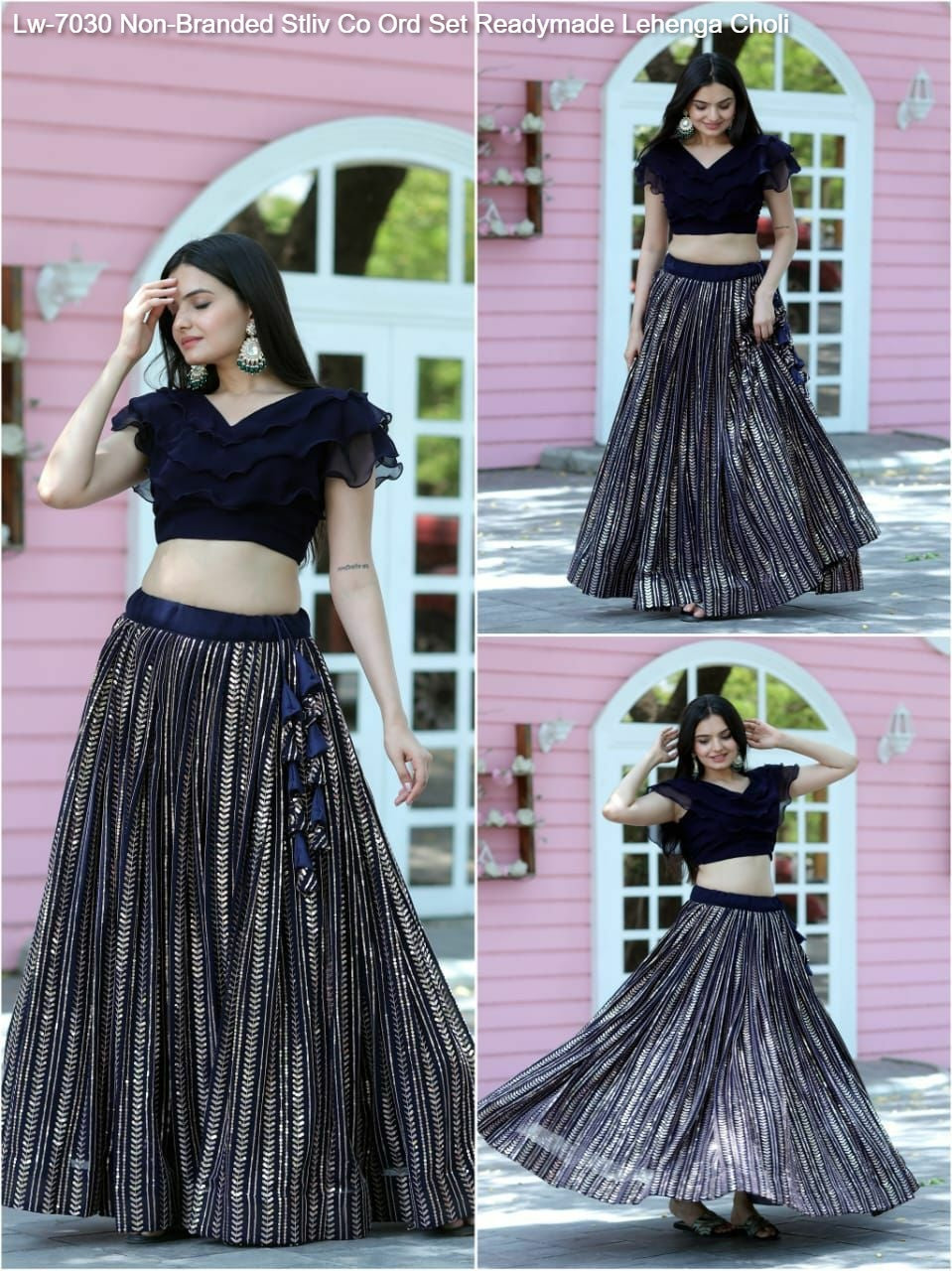 Lw-7030 Non-Branded Stliv Co Ord Set Readymade Lehenga Choli