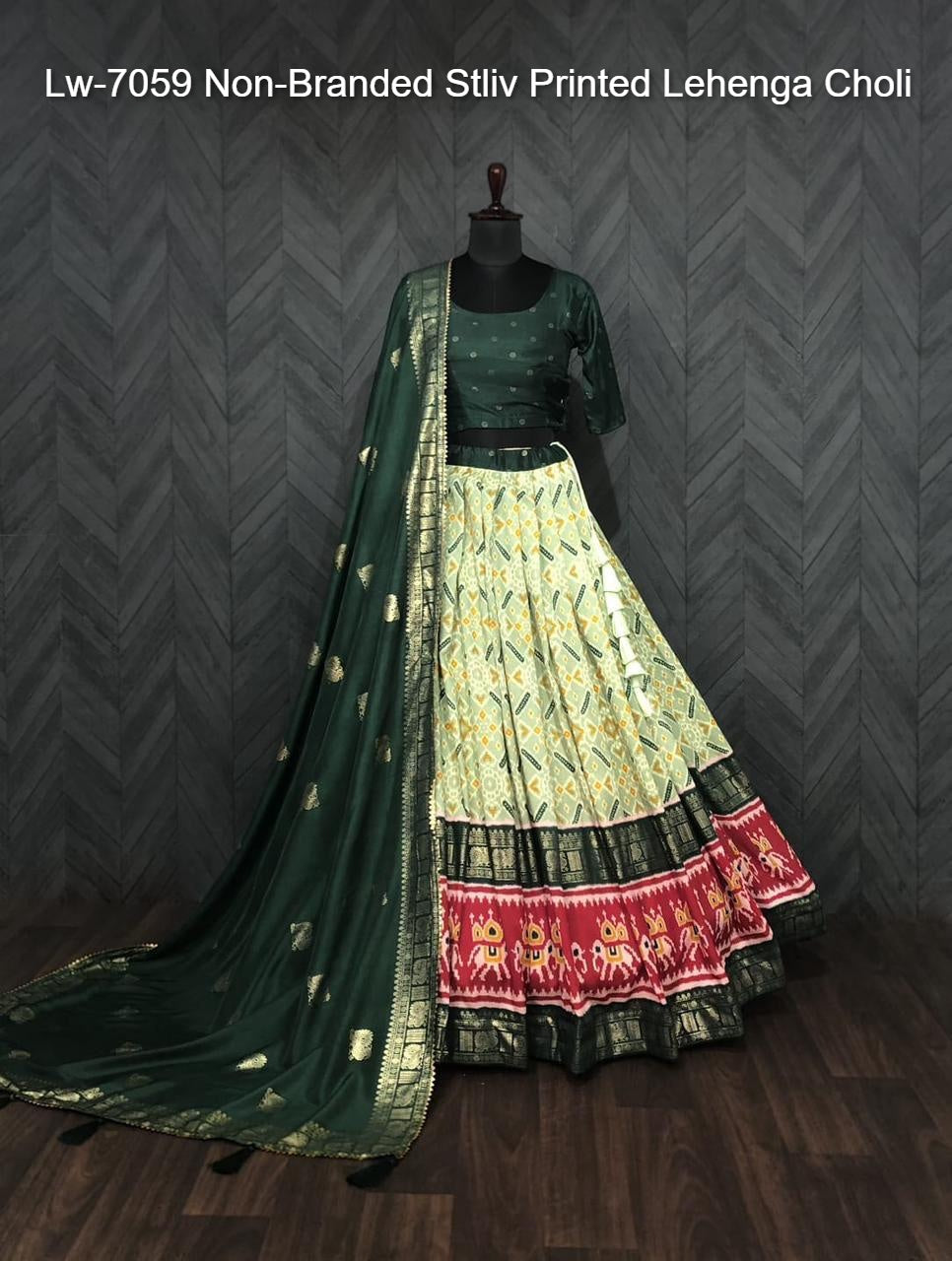 Lw-7059 Non-Branded Stliv Printed Lehenga Choli