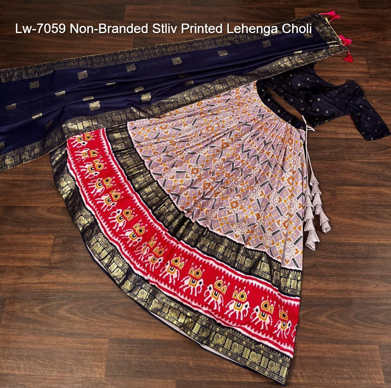 Lw-7059 Non-Branded Stliv Printed Lehenga Choli
