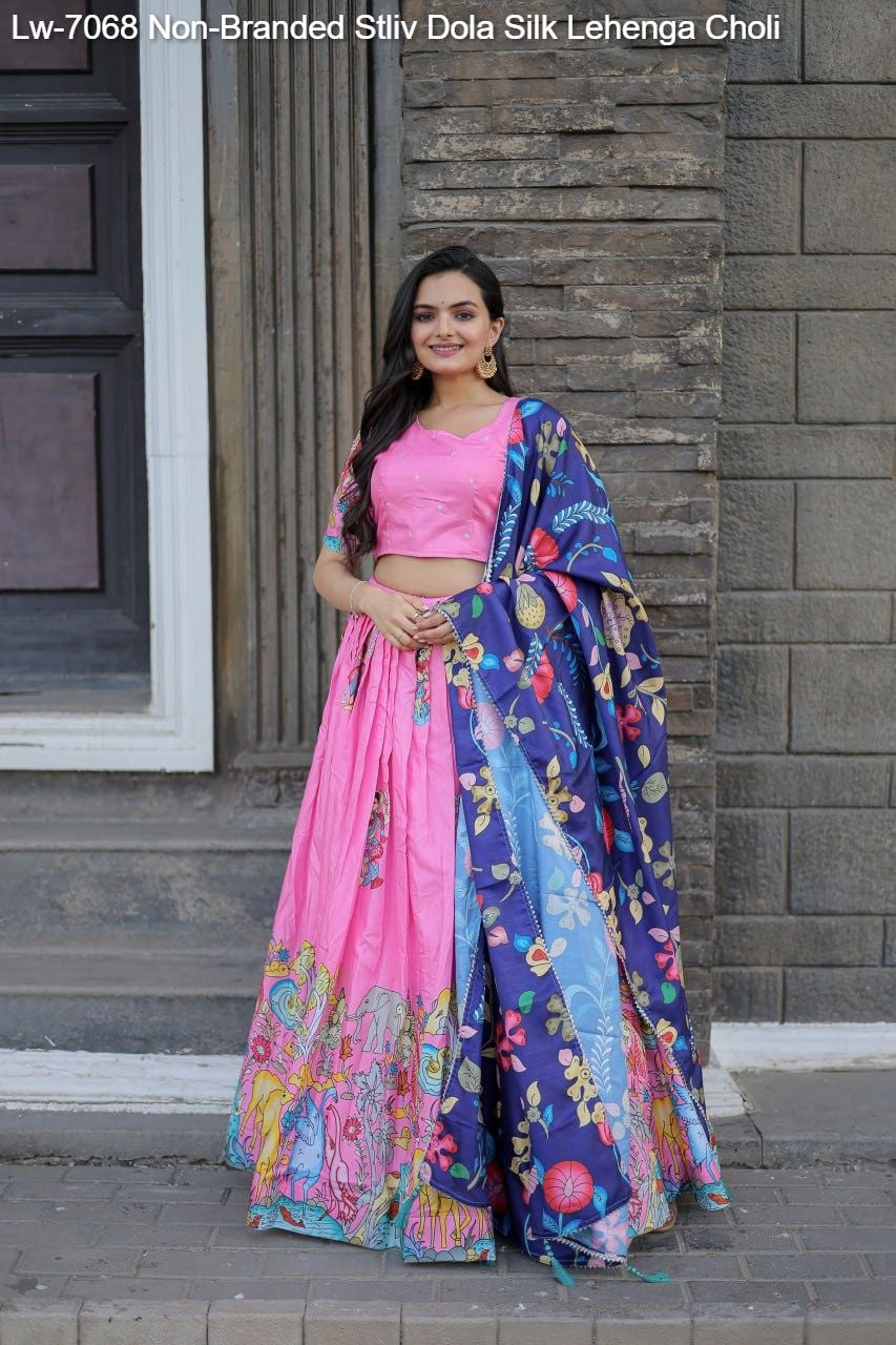 Lw-7068 Non-Branded Stliv Dola Silk Lehenga Choli