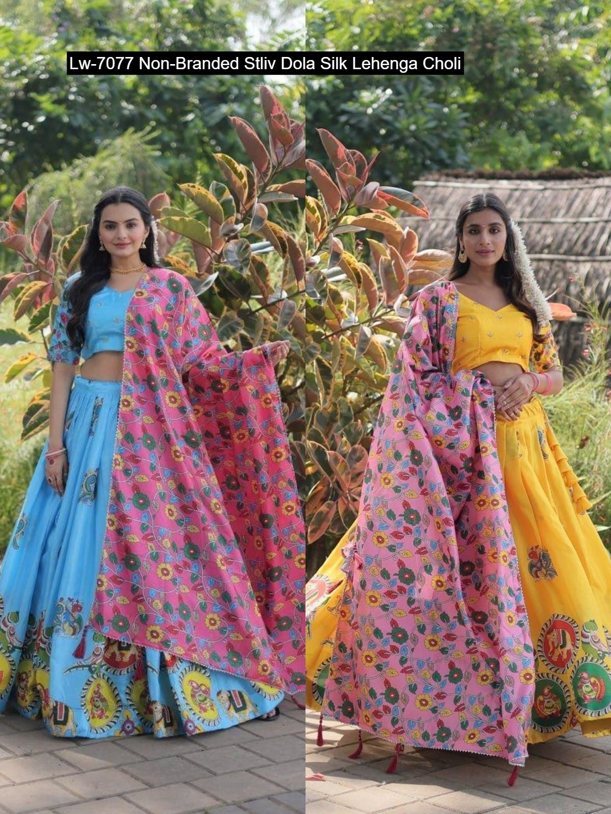 Lw-7077 Non-Branded Stliv Dola Silk Lehenga Choli