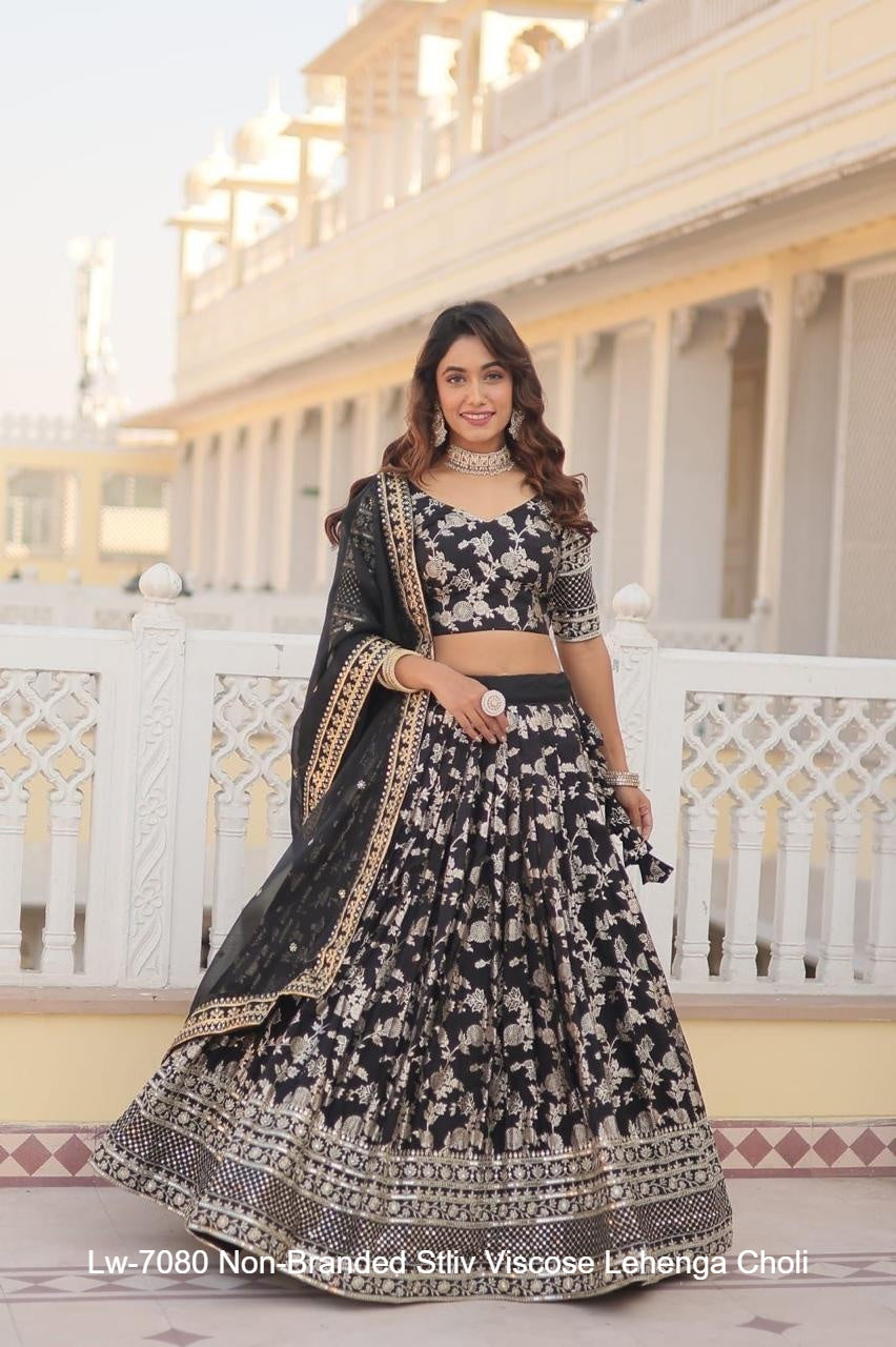 Lw-7080 Non-Branded Stliv Viscose Lehenga Choli
