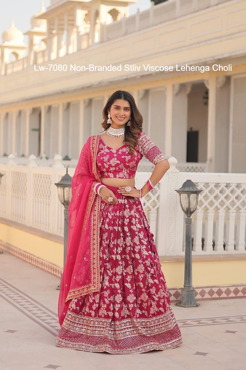 Lw-7080 Non-Branded Stliv Viscose Lehenga Choli