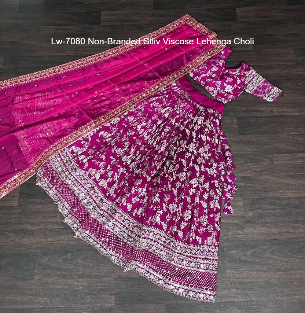 Lw-7080 Non-Branded Stliv Viscose Lehenga Choli