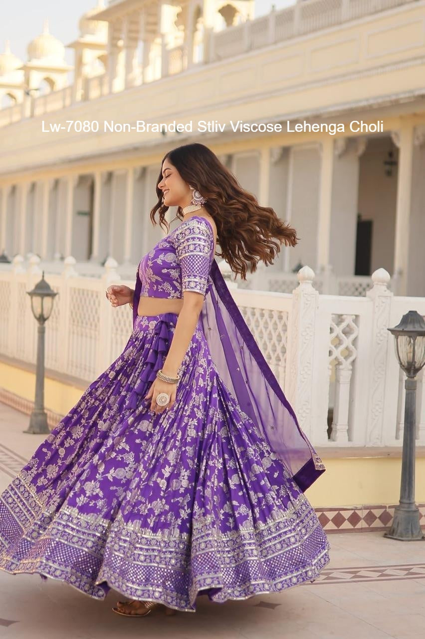 Lw-7080 Non-Branded Stliv Viscose Lehenga Choli