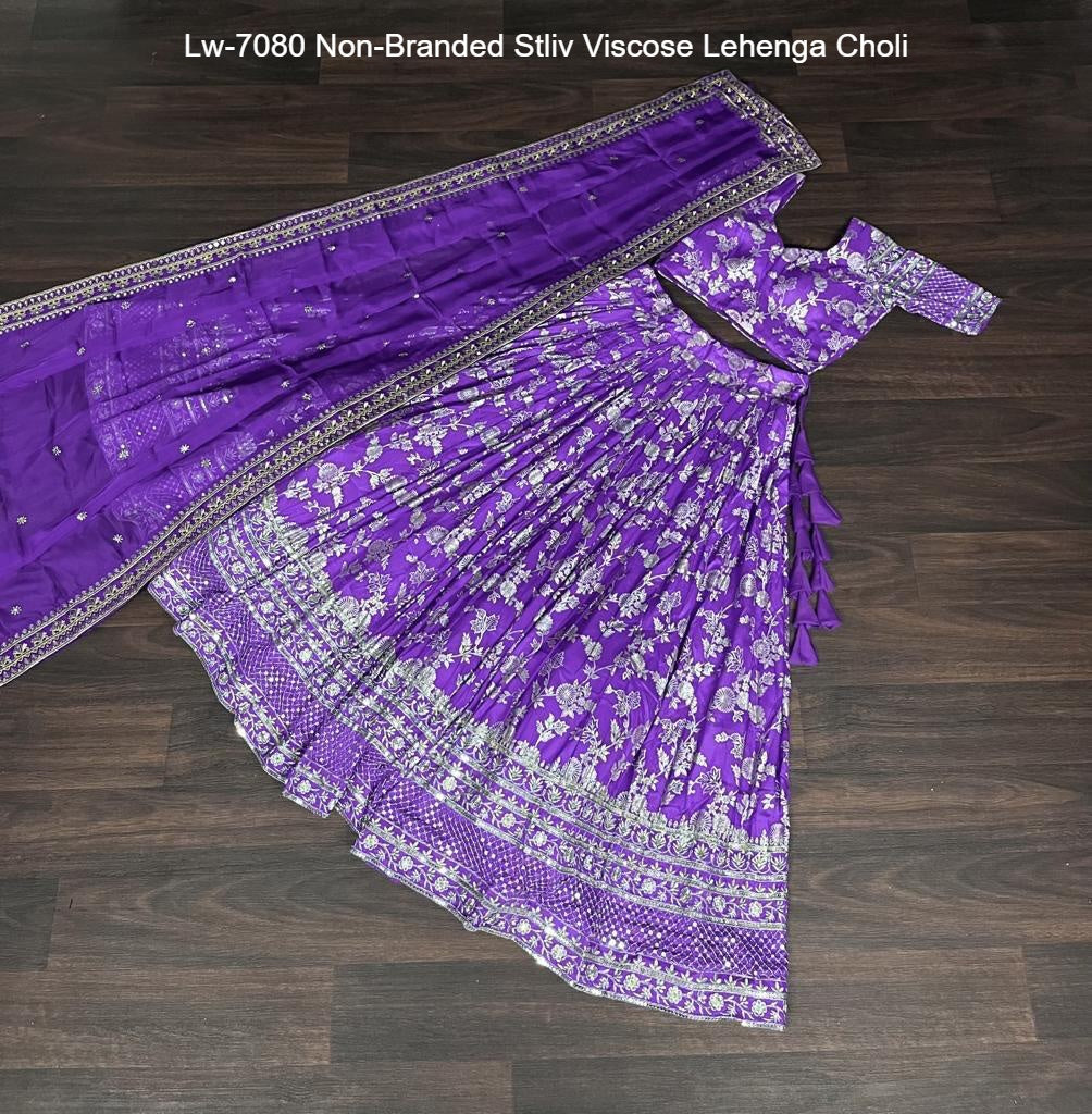 Lw-7080 Non-Branded Stliv Viscose Lehenga Choli