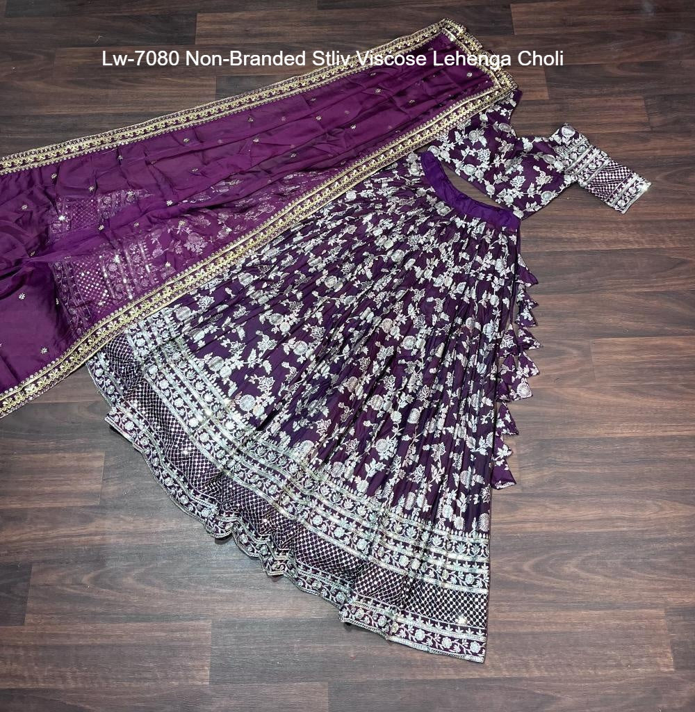 Lw-7080 Non-Branded Stliv Viscose Lehenga Choli