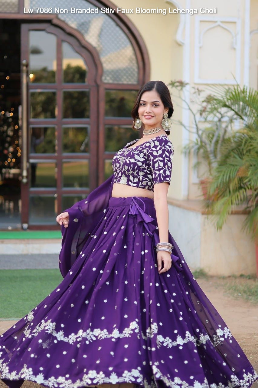 Lw-7086 Non-Branded Stliv Faux Blooming Lehenga Choli