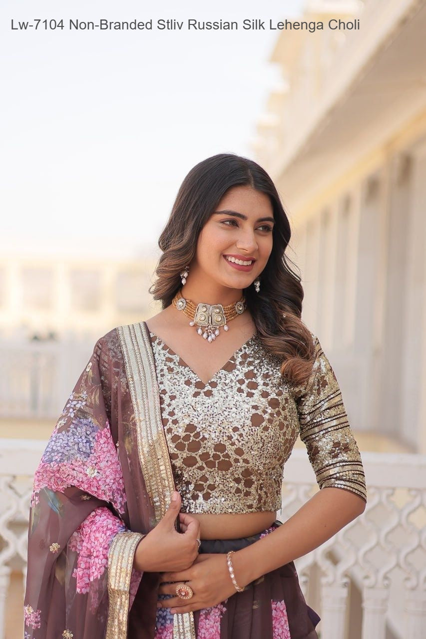 Lw-7104 Non-Branded Stliv Russian Silk Lehenga Choli