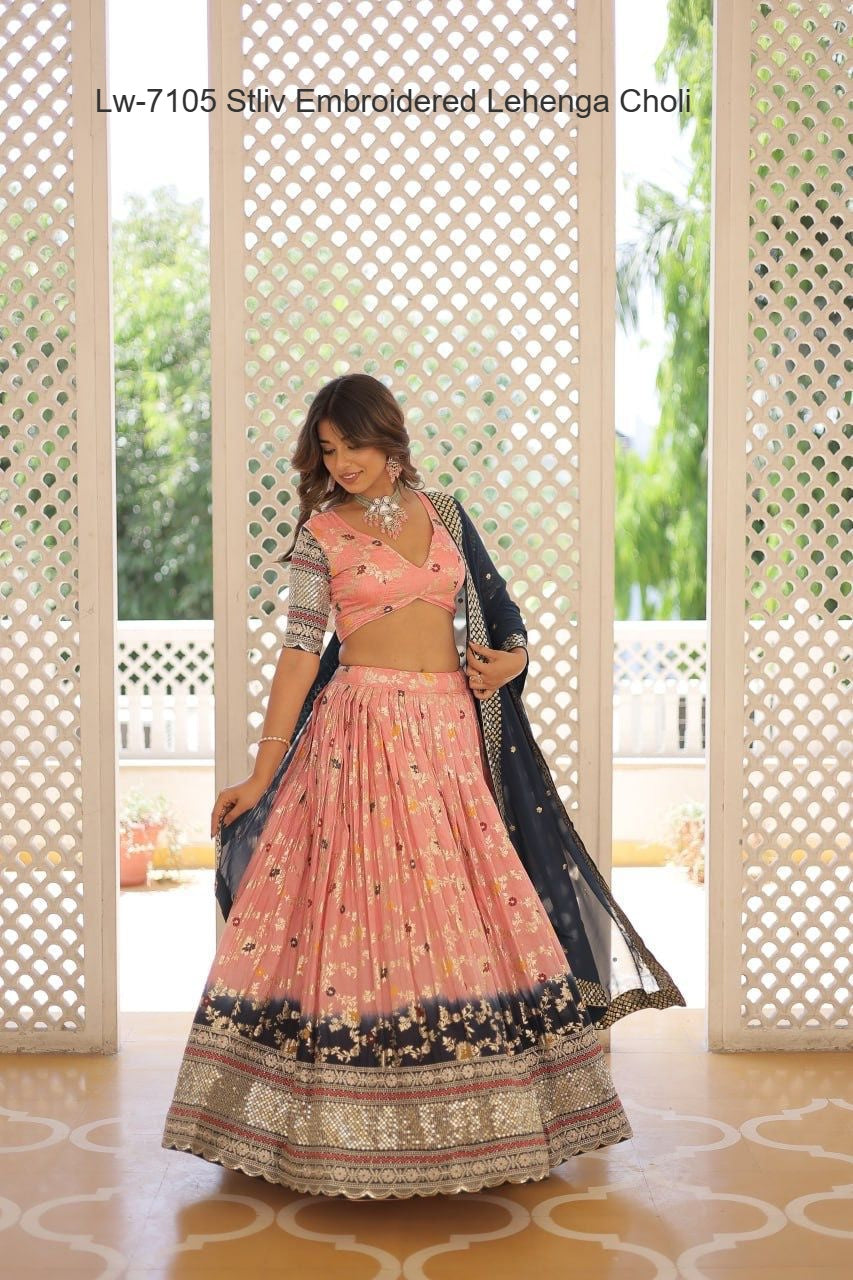 Lw-7105 Stliv Embroidered Lehenga Choli