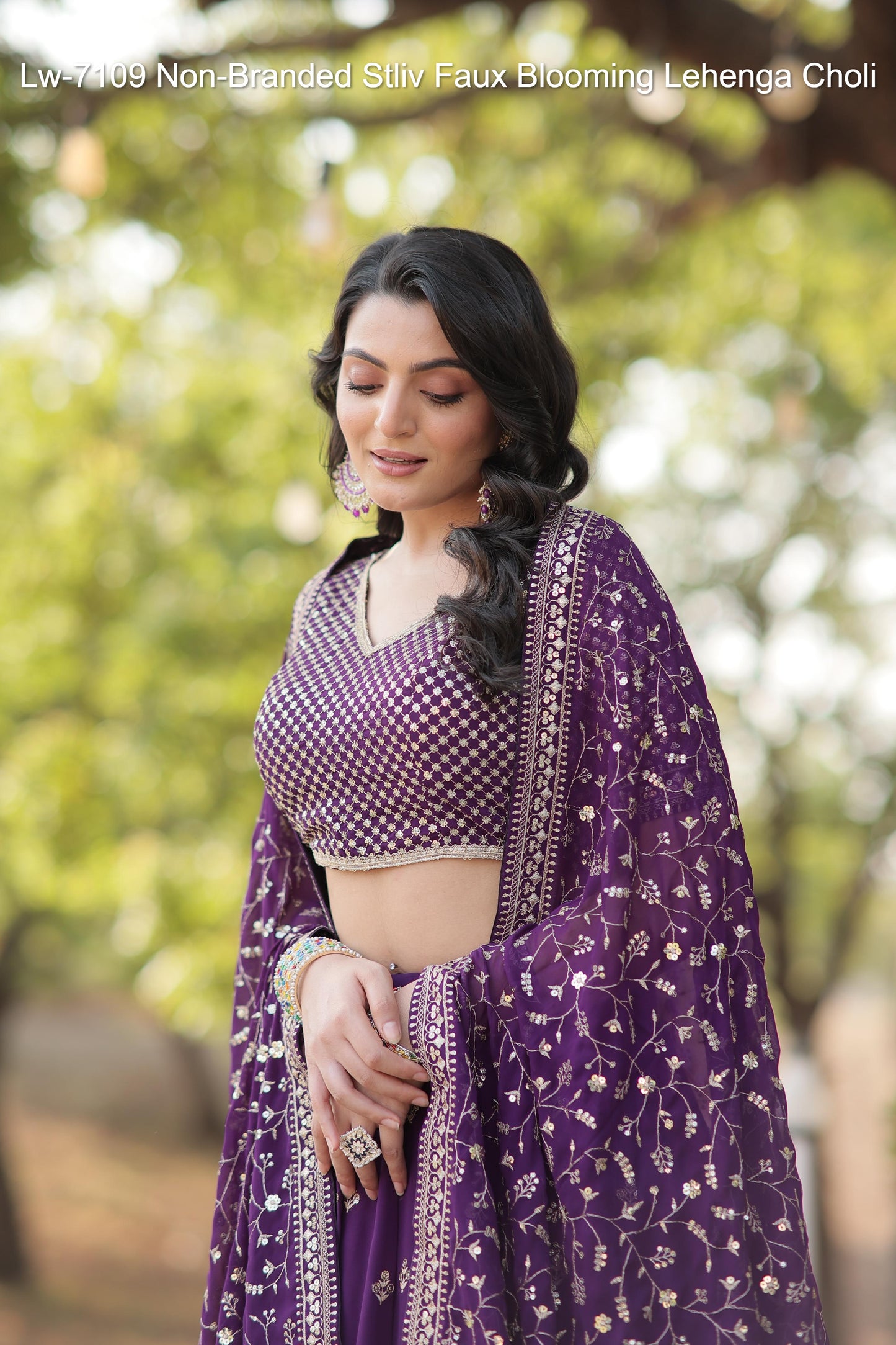 Lw-7109 Non-Branded Stliv Faux Blooming Lehenga Choli