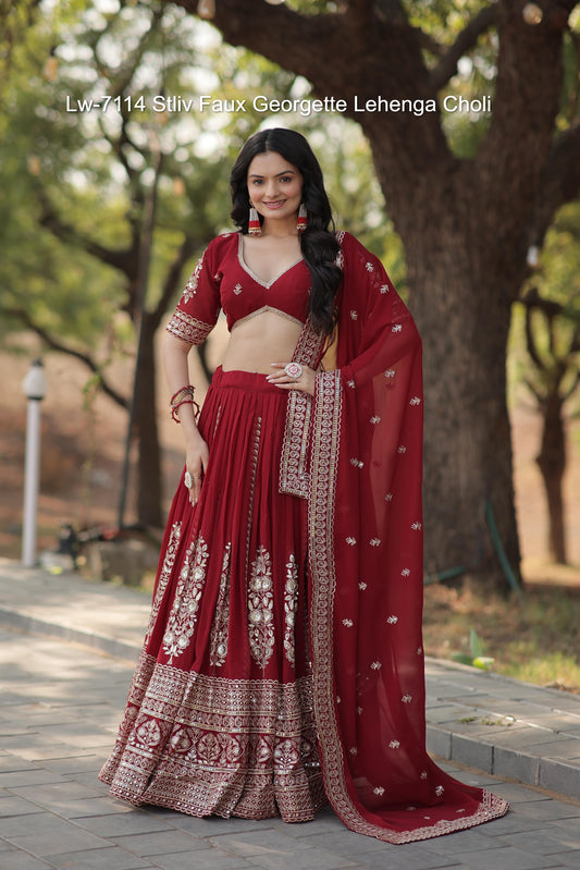 Lw-7114 Stliv Faux Georgette Lehenga Choli
