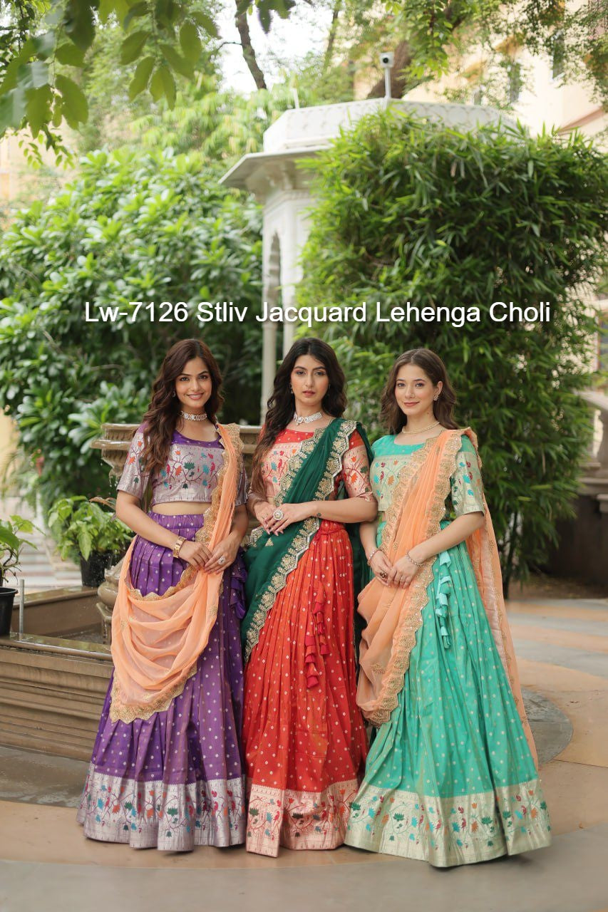 Lw-7126 Stliv Jacquard Lehenga Choli