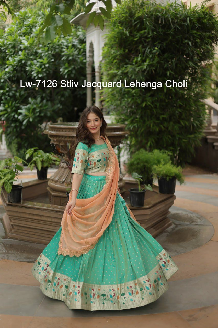 Lw-7126 Stliv Jacquard Lehenga Choli