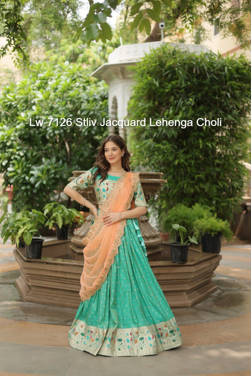 Lw-7126 Stliv Jacquard Lehenga Choli
