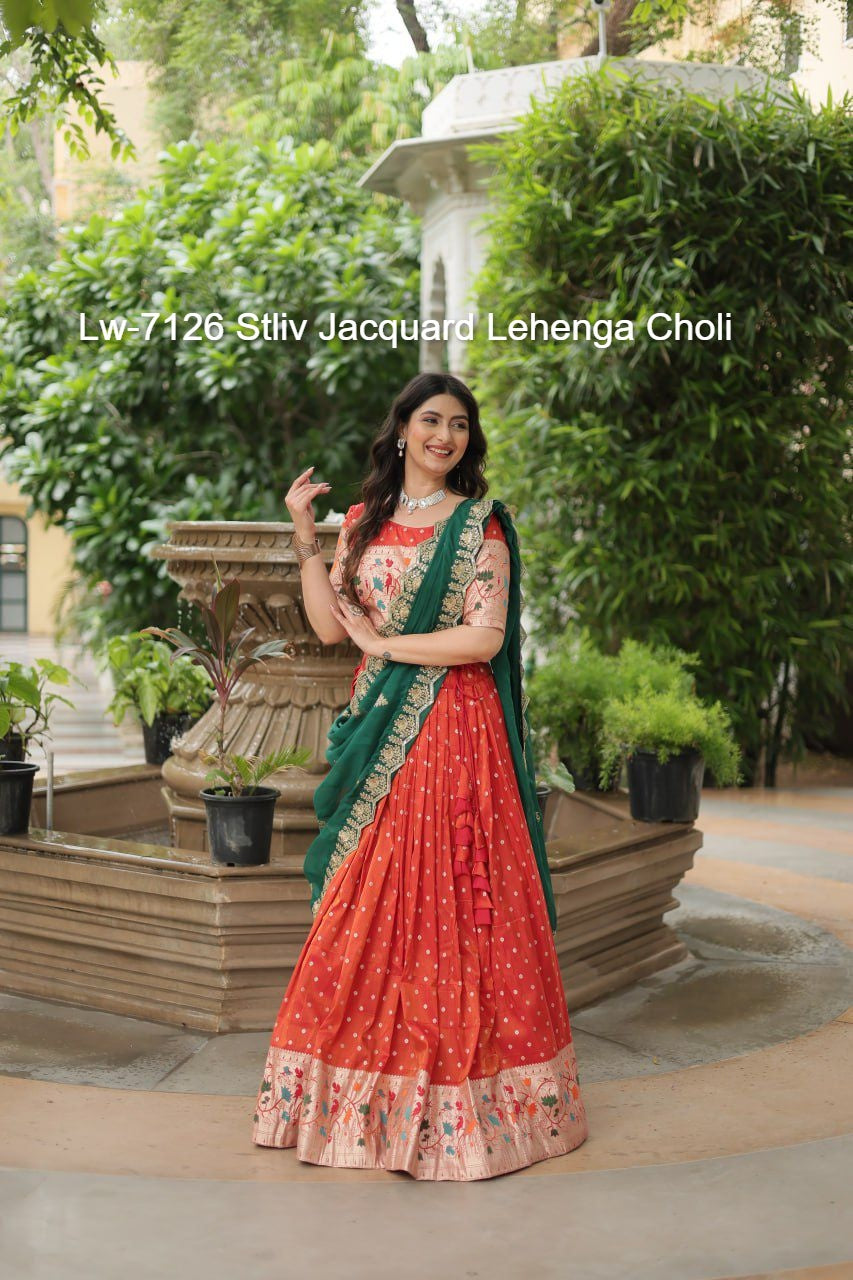 Lw-7126 Stliv Jacquard Lehenga Choli