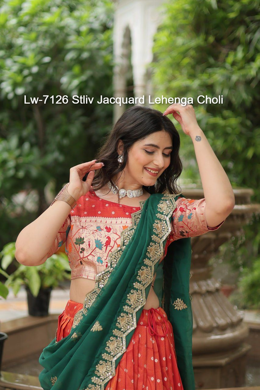 Lw-7126 Stliv Jacquard Lehenga Choli
