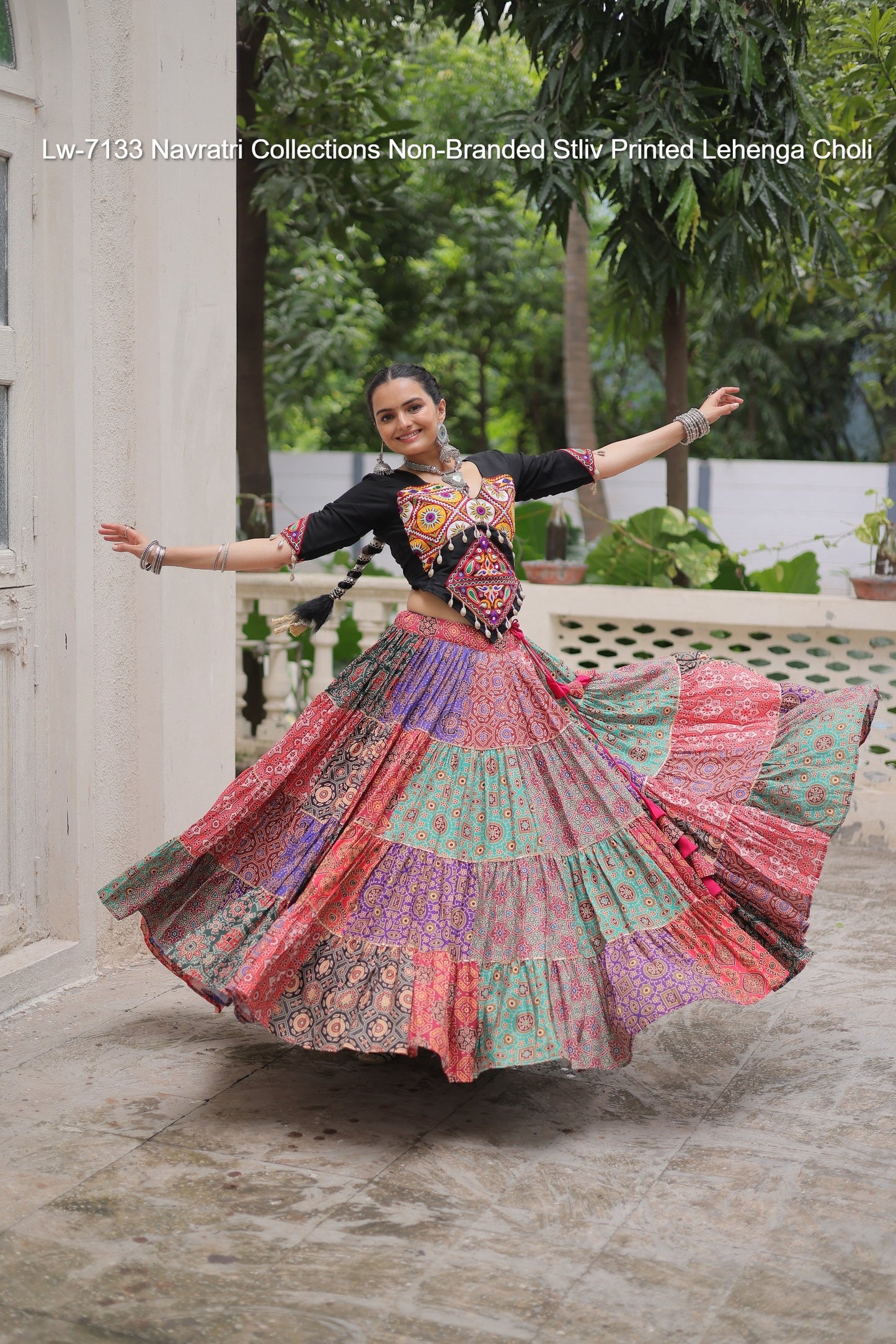 Lw-7133 Navratri Collections Non-Branded Stliv Printed Readymade Lehenga Choli
