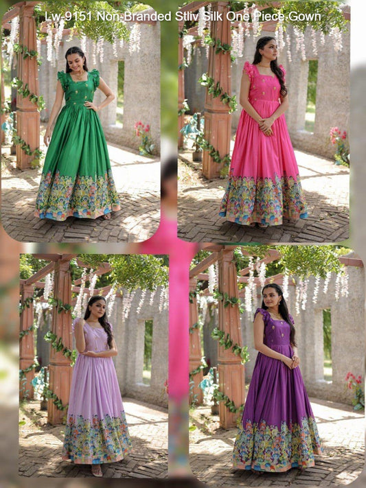 Lw-9151 Non-Branded Stliv Silk One Piece Gown