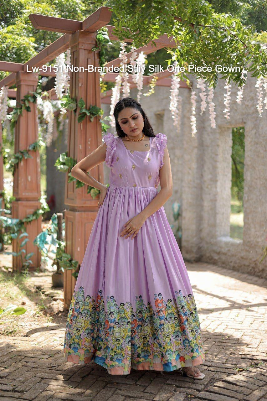 Lw-9151 Non-Branded Stliv Silk One Piece Gown