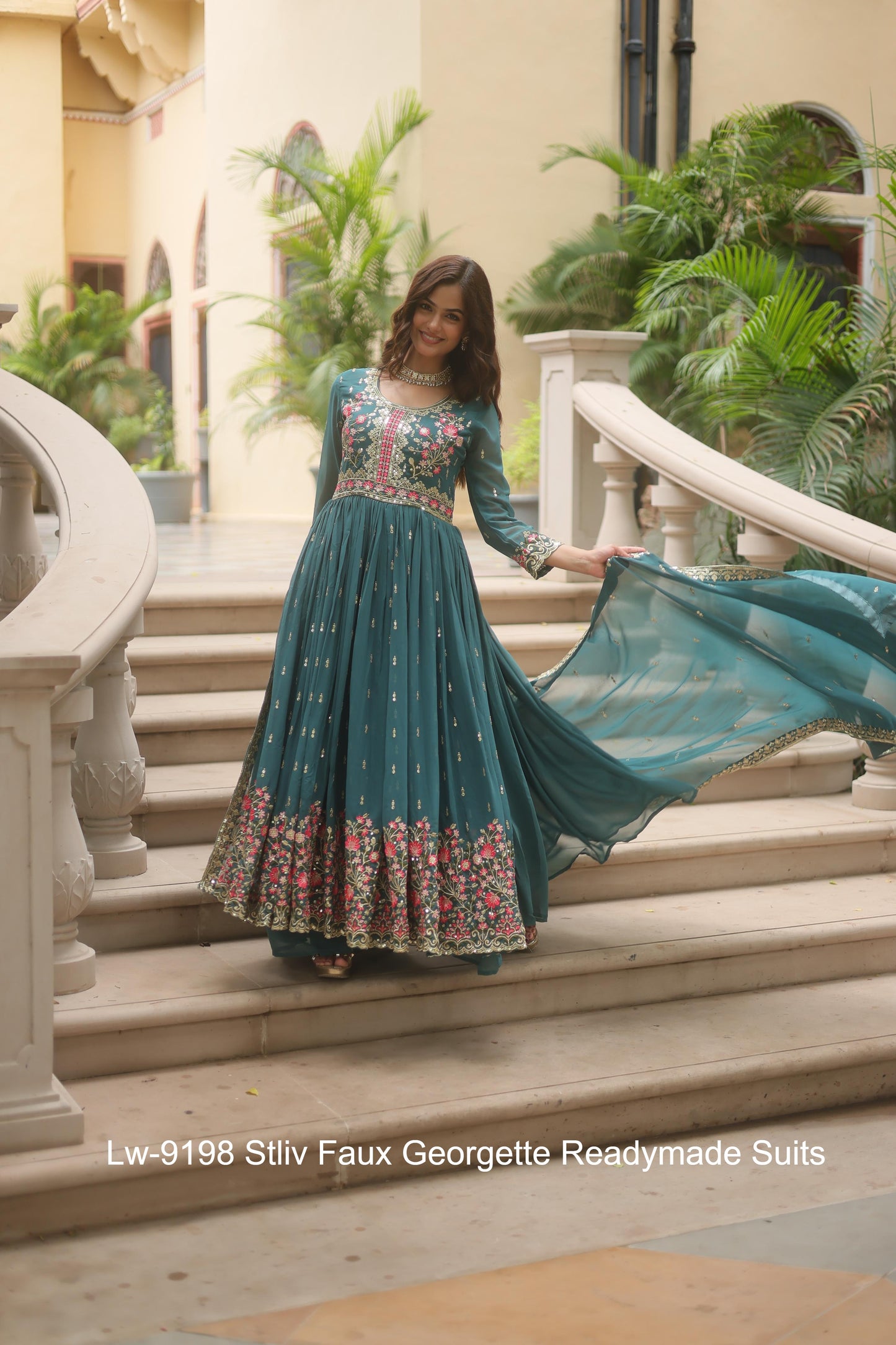 Lw-9198 Stliv Faux Georgette Readymade Suits