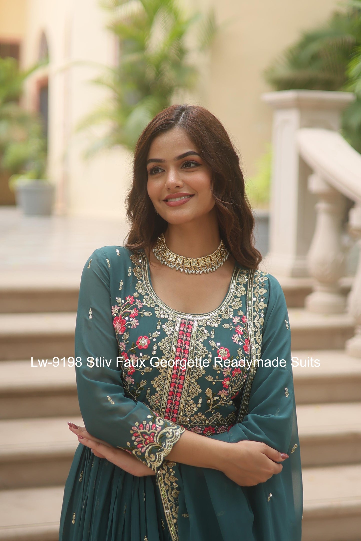 Lw-9198 Stliv Faux Georgette Readymade Suits