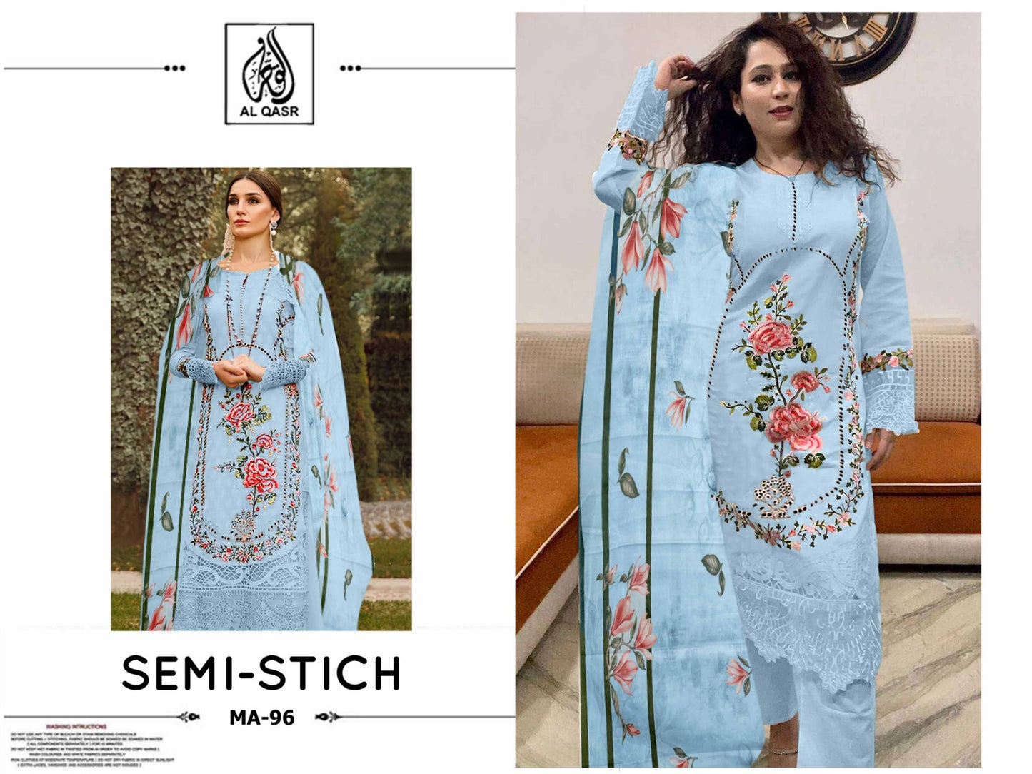 Ma-96 Sky Al Qasr Pure Cotton Pakistani Salwar Suits