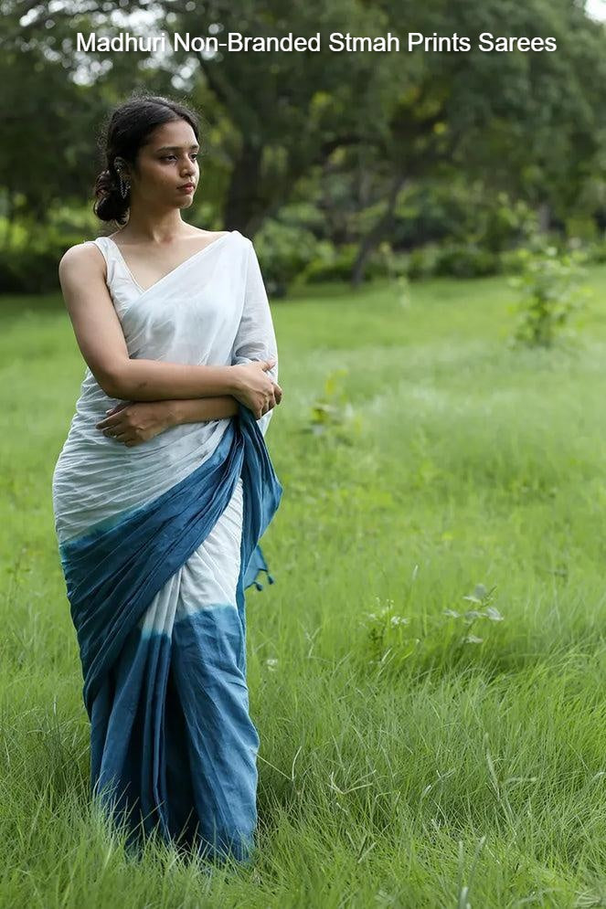 Madhuri Non-Branded Stmah Prints Sarees