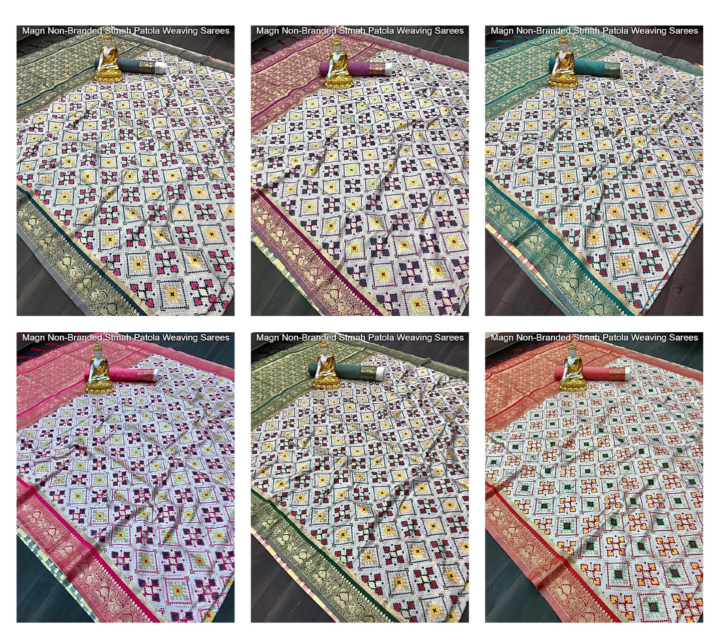 Magn Non-Branded Stmah Patola Weaving Sarees